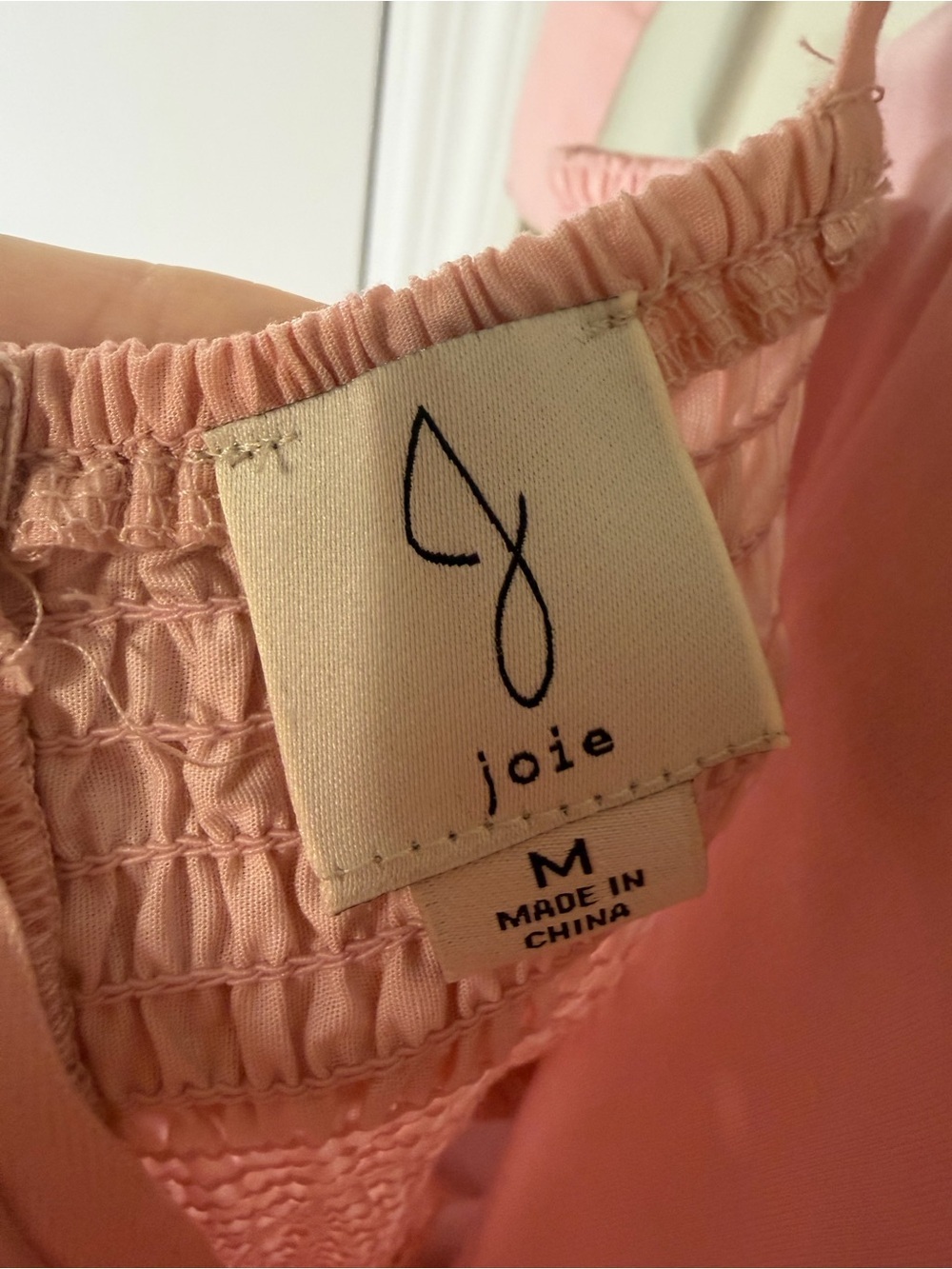 Joie Pink Floral Bird Maxi Dress M Tie Smocked Cottagecore - Picture 2 of 6